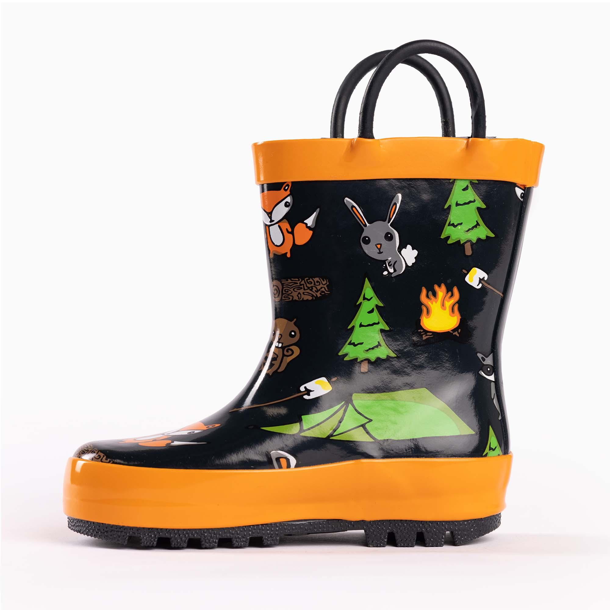 NORTY Tod Girls 6-10 Black Campfire Rain Boot 16452 Prepack image