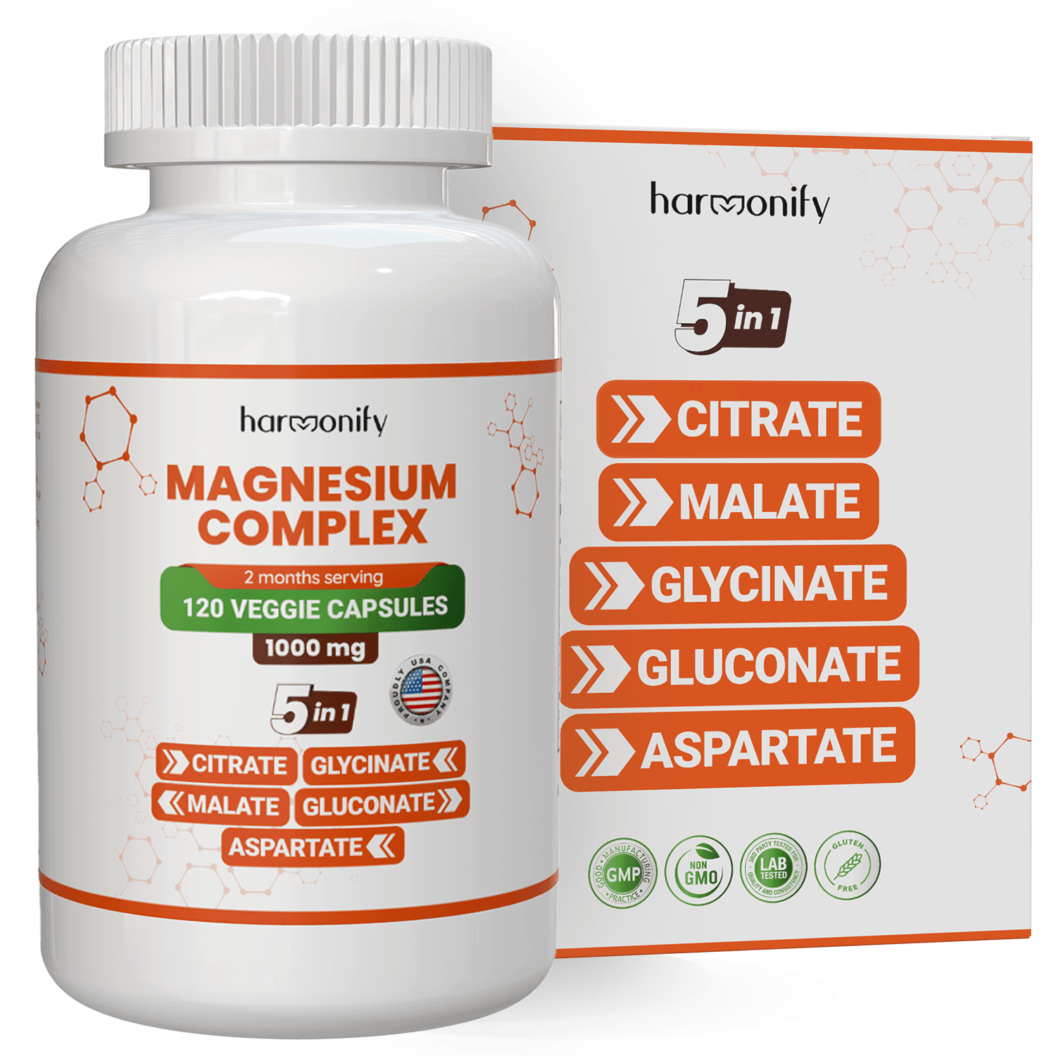 Magnesium Glycinate Citrate Malate Aspartate Gluconate, 5 in image