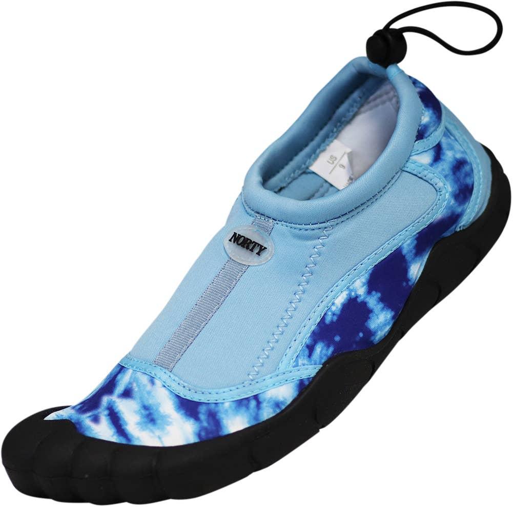 Norty MEN'S 8-13 WATER SHOE 5 TOE BLUE TIE DYE Prepack image