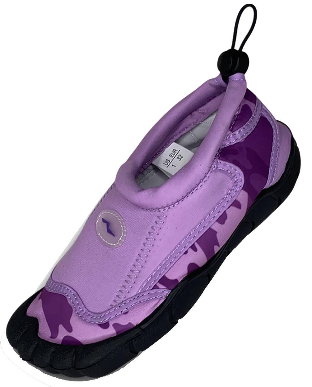 NORTY Girls 11-4 Purple Camo Water Shoe Prepack image