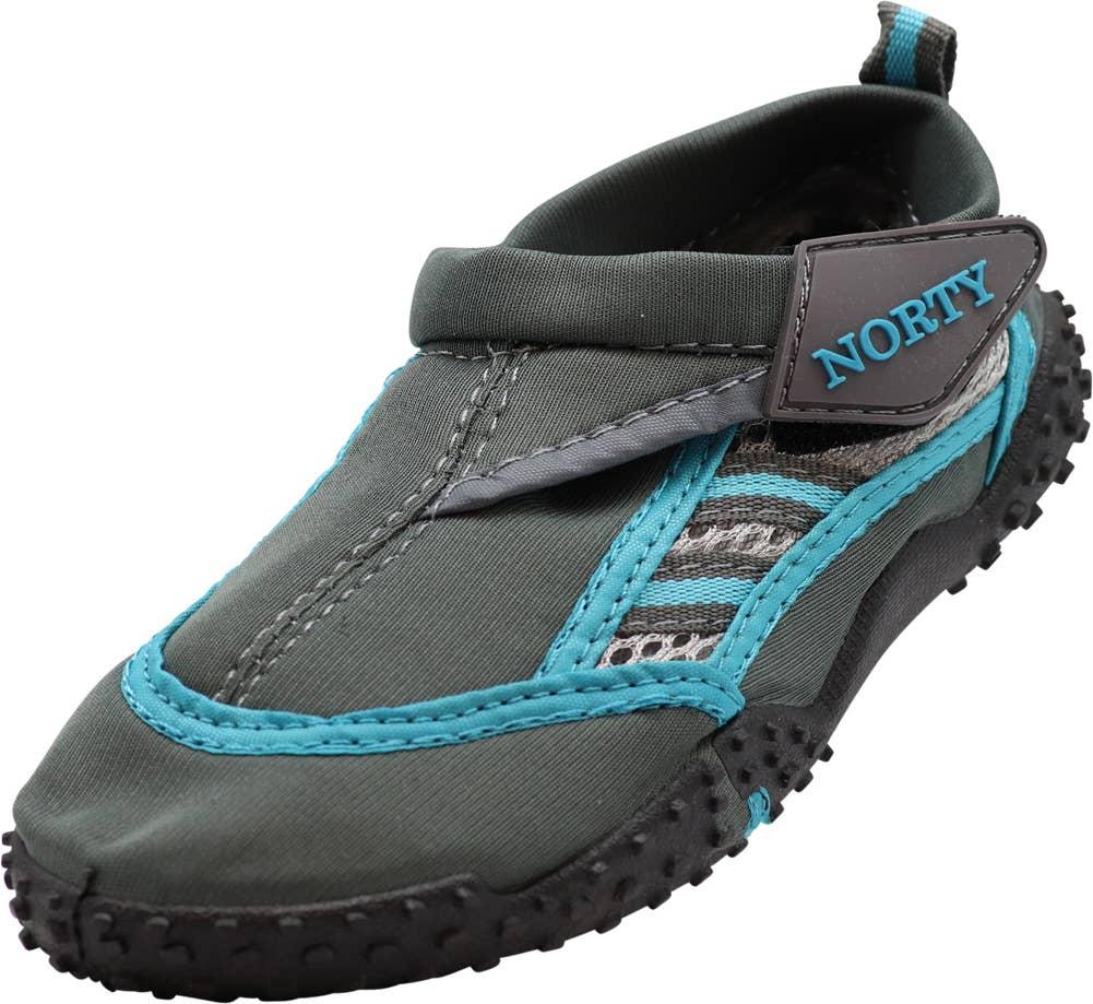 NORTY Boys 11-4 Grey/Blue Water Shoe C1111K Prepack image