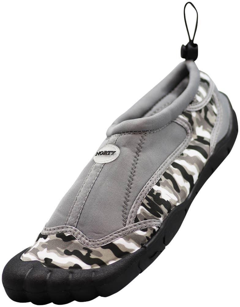 Norty MEN'S 8-13 WATER SHOE 5 TOE GREY CAMO Prepack image