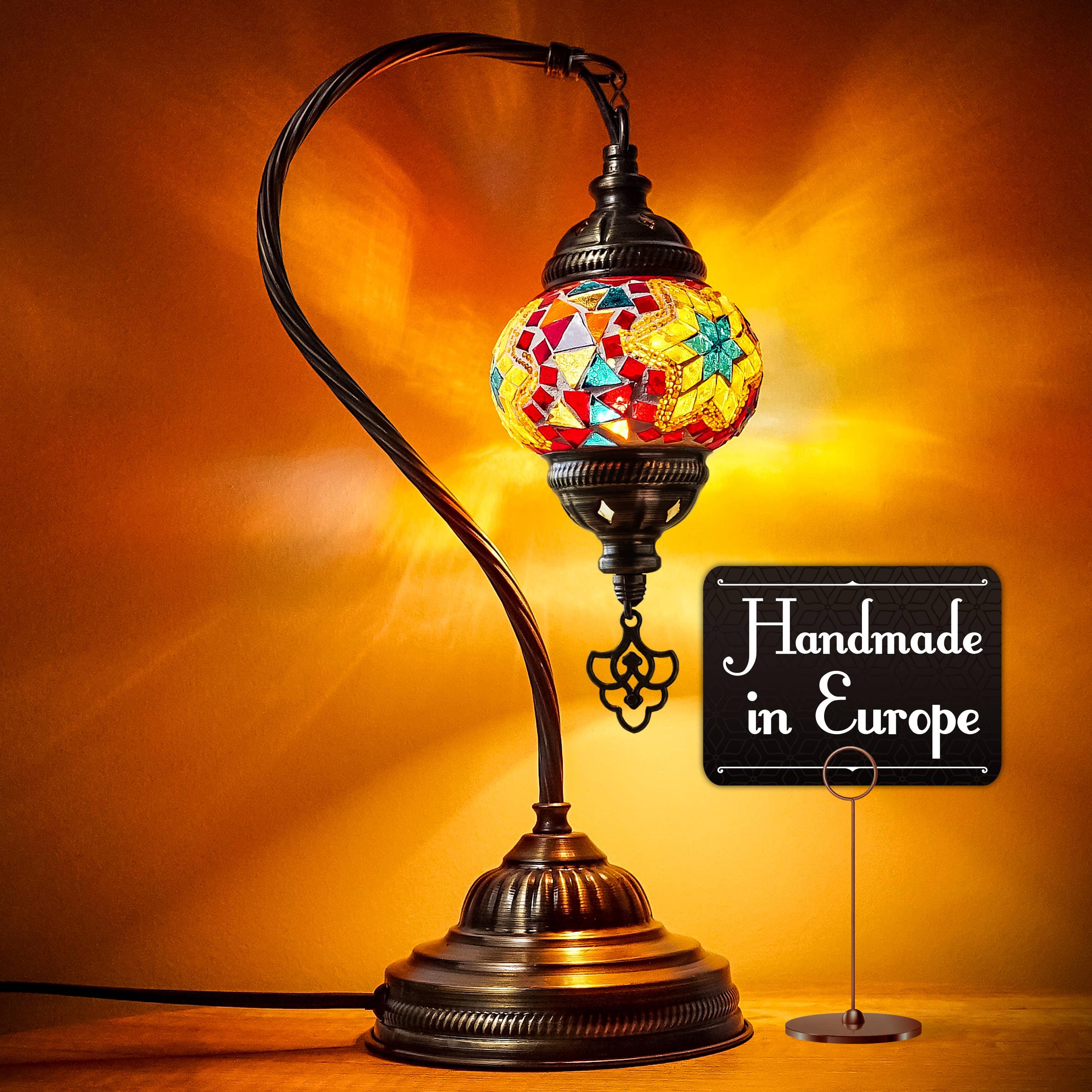 Turkish Moroccan Mosaic Table Lamp - Tiffany Handmade image