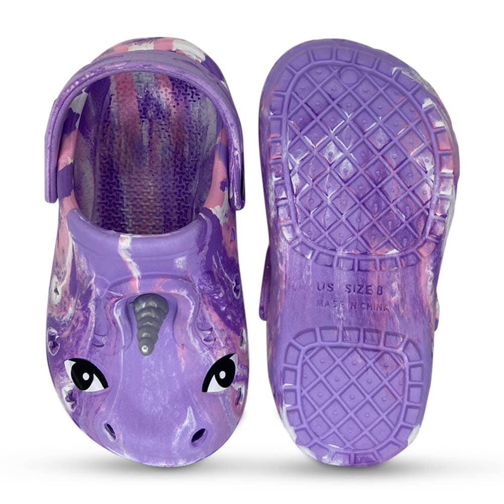 NORTY Tod Girls 6-11 Tye Dye Purple Clog C1249 Prepack image