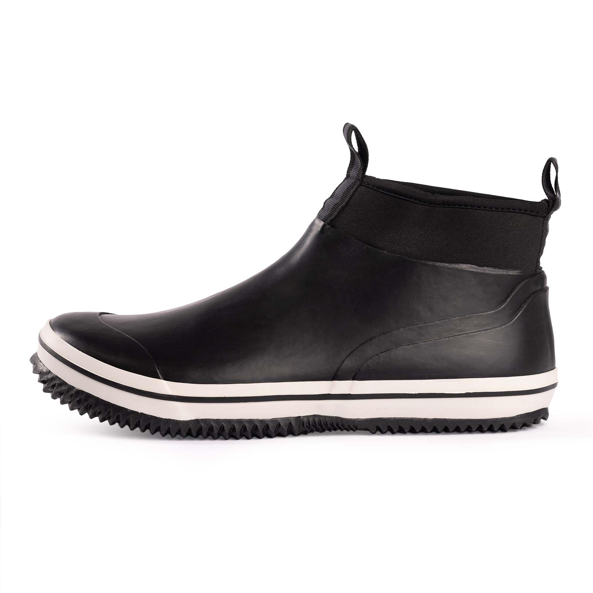 NORTY Mens 7-12 Black Ankle Rain Boots 16860 Prepack image