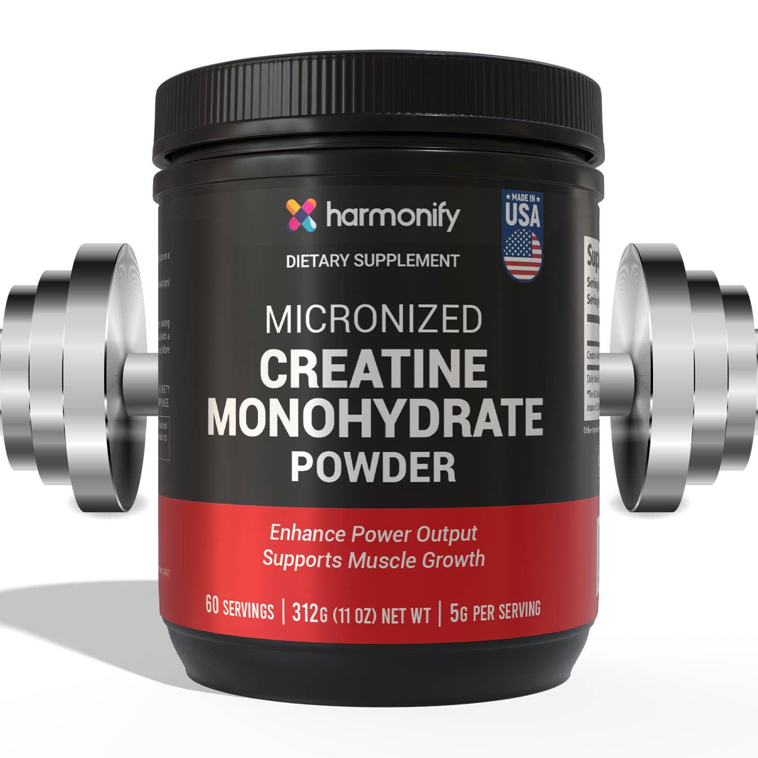 HARMONIFY Micronized Creatine Monohydrate Powder (312g) image