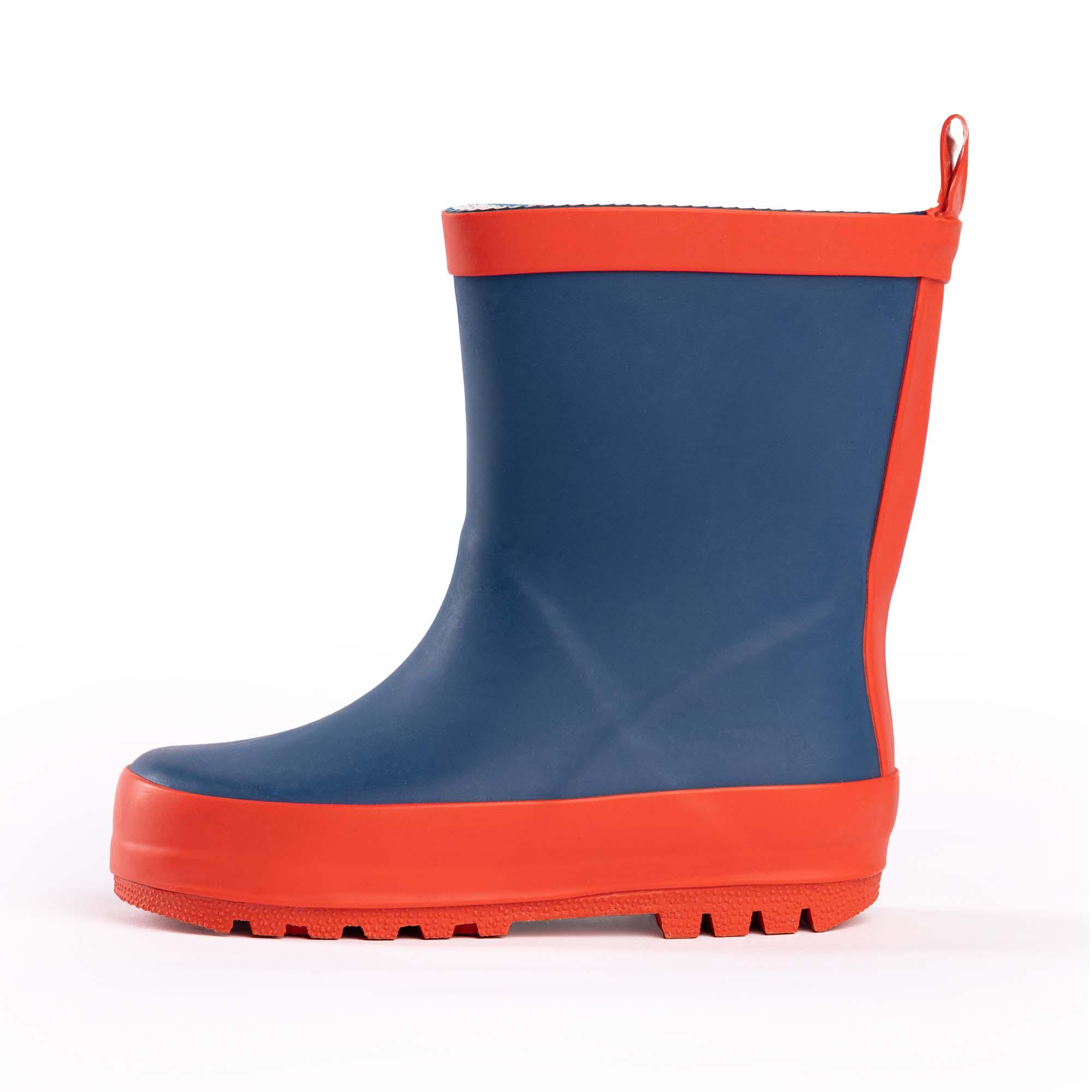 NORTY Tod Boys 6-10 Navy/Red Rain Boot 16252 Prepack image