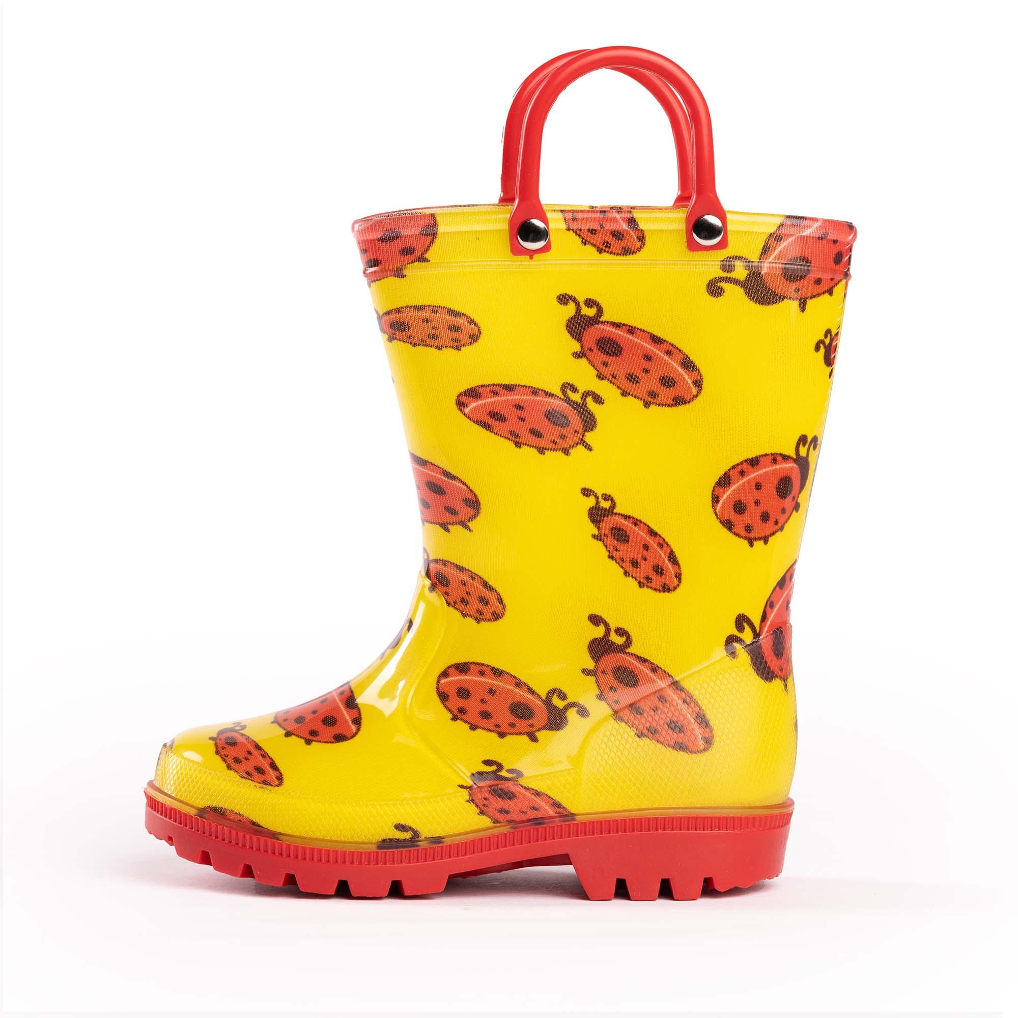 Norty Girls 11-3 Ladybug PVC Rain Boot 20151 Prepack image
