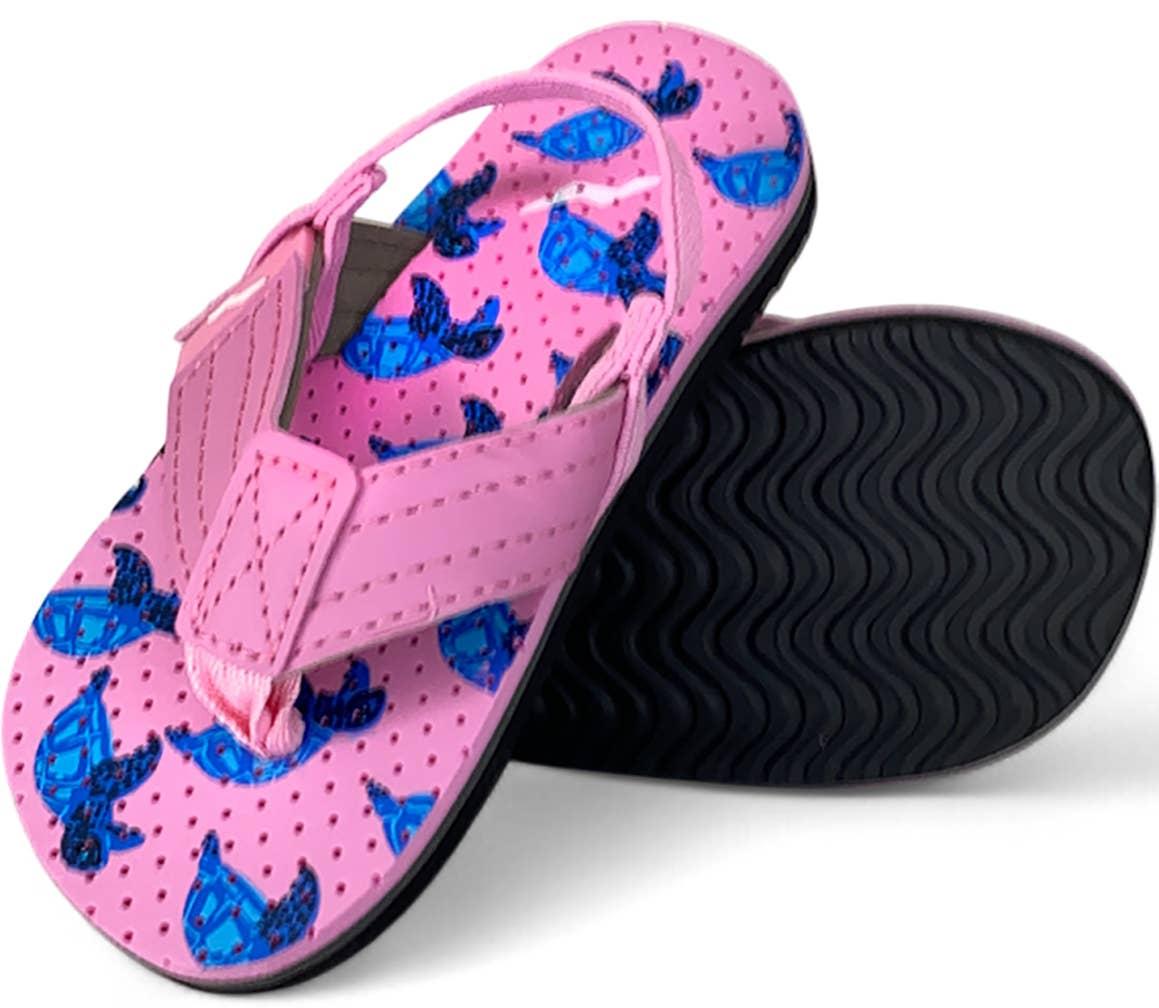 Norty Toddler Girl Flip Flop Slingback Sandal 19150T Pink image