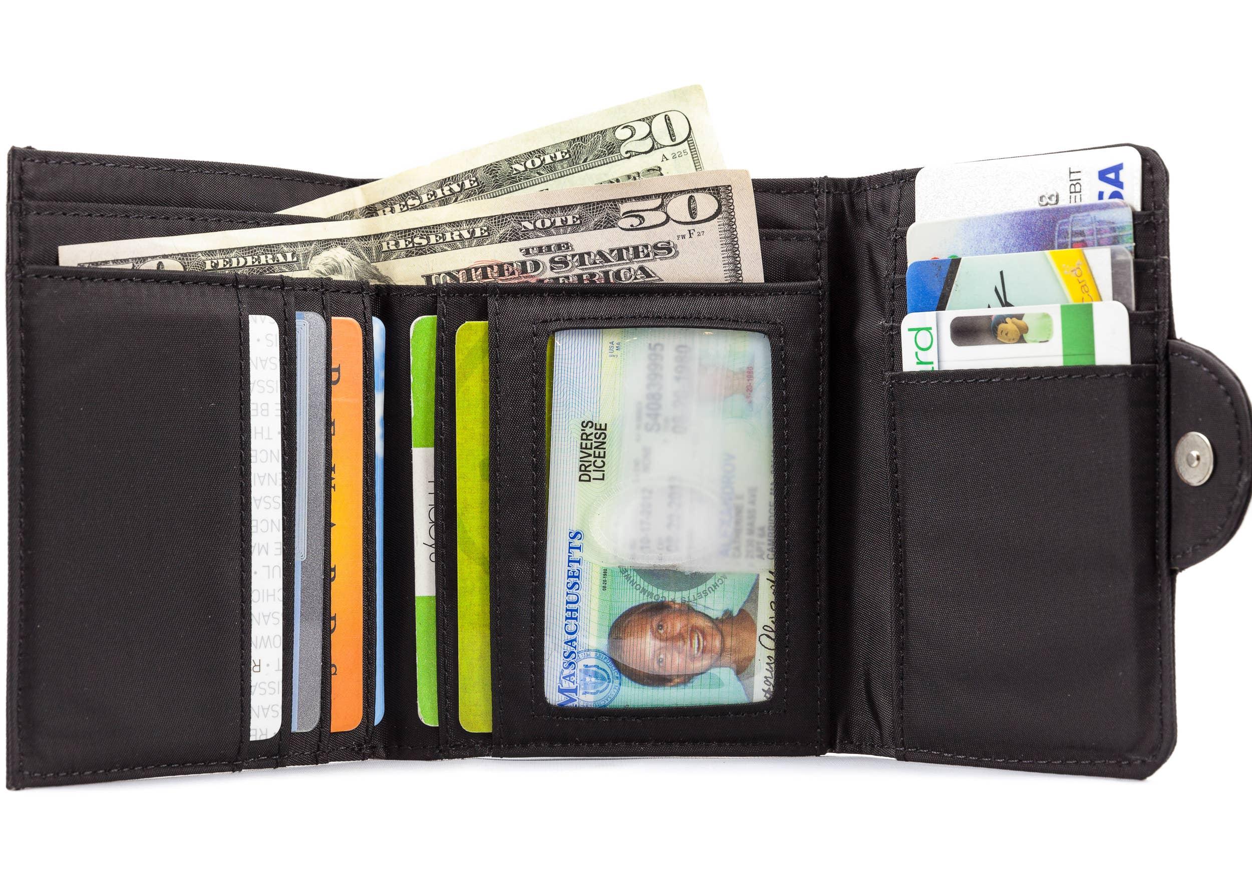 Trixie Trifold Clutch Wallet - Black image