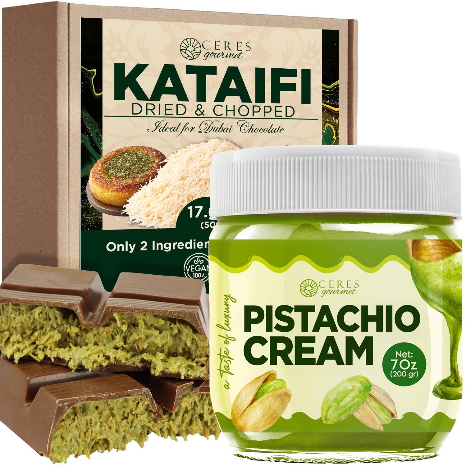 Dubai Chocolate, Kataifi & Pistachio Cream (30% Pistachio)