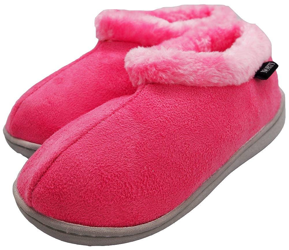 Norty Girls 11-3 Hot Pink Fleece Slipper 17357 Prepack image
