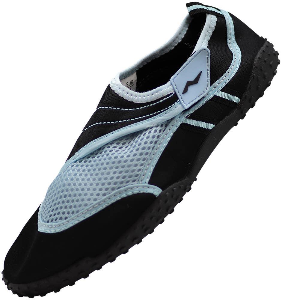 Norty WOMEN'S 5-10 WATER SHOE BLACK LIGHT BLUE Prepack image