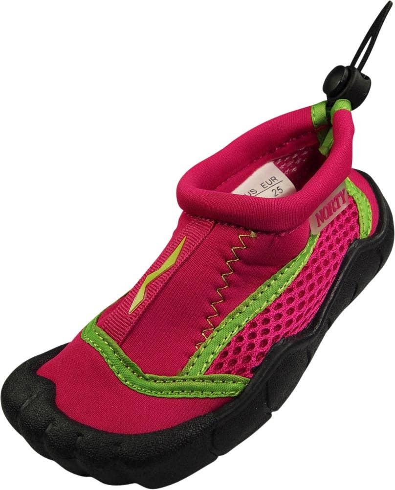 NORTY Girls 11-4 Fuchsia Lime Water Shoe 38853 Prepack image