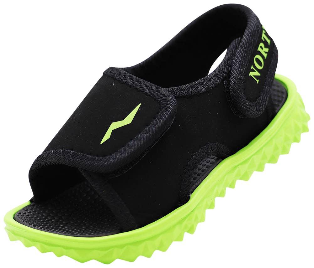 Norty TODDLER BOY'S 5-10 SPORT SANDAL BLACK LIME Prepack image
