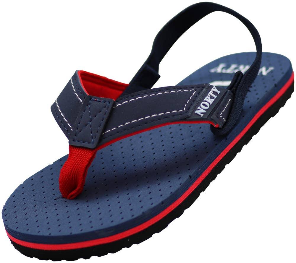 Norty TODDLER BOY'S 5-10 SANDAL NAVY RED Prepack image