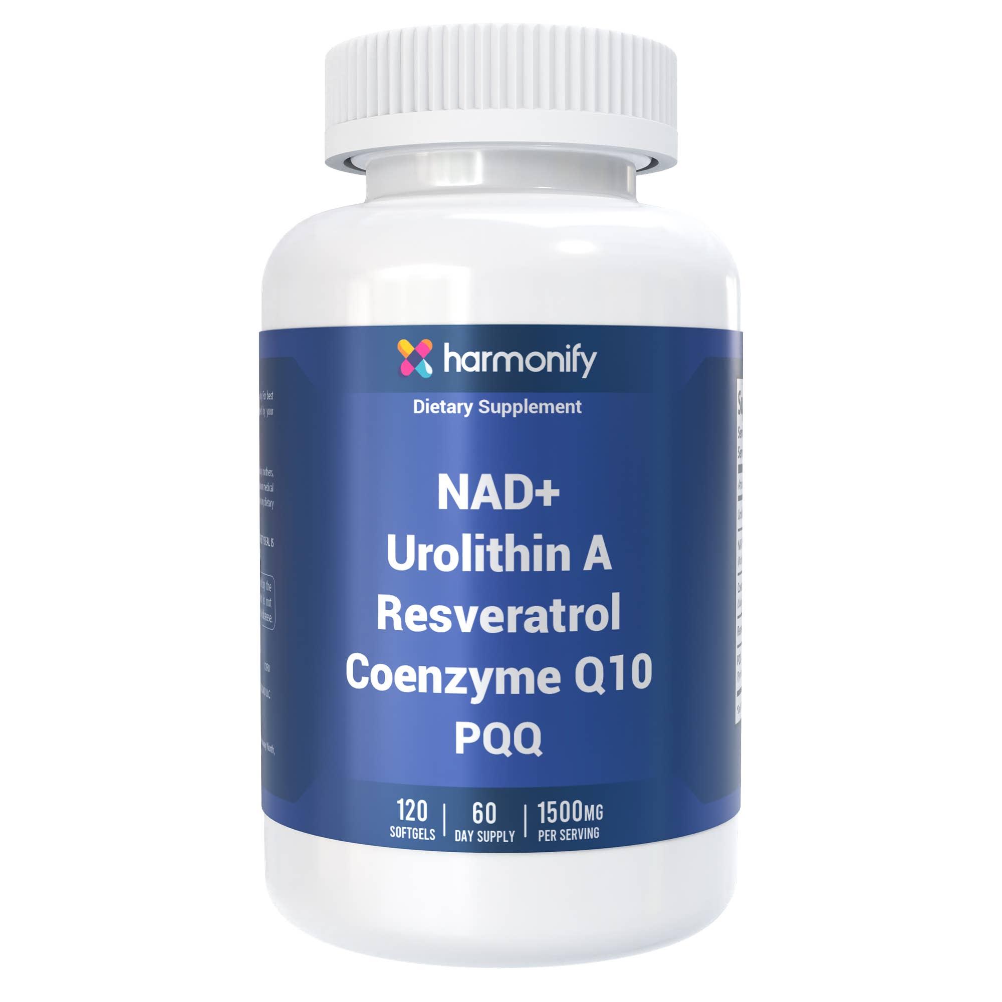 HARMONIFY Urolithin Blend Softgels NAD+ Resveratrol CoQ10 image