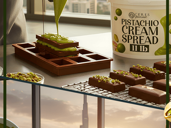 Professional Pistachio Cream for Dubai Chocolate Bars, Brownie and Pancake or Pastry, and Dessert Applications 2.2 lb / 6.6 lb / 11 lb image