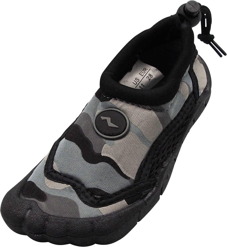 NORTY Boys 11-4 Grey/Black Camo Water Shoe 38881 Prepack image