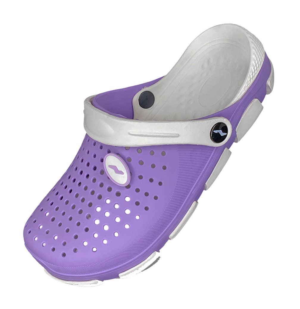 Norty Girl Sizes 12-4 Clog Purple White Prepack image