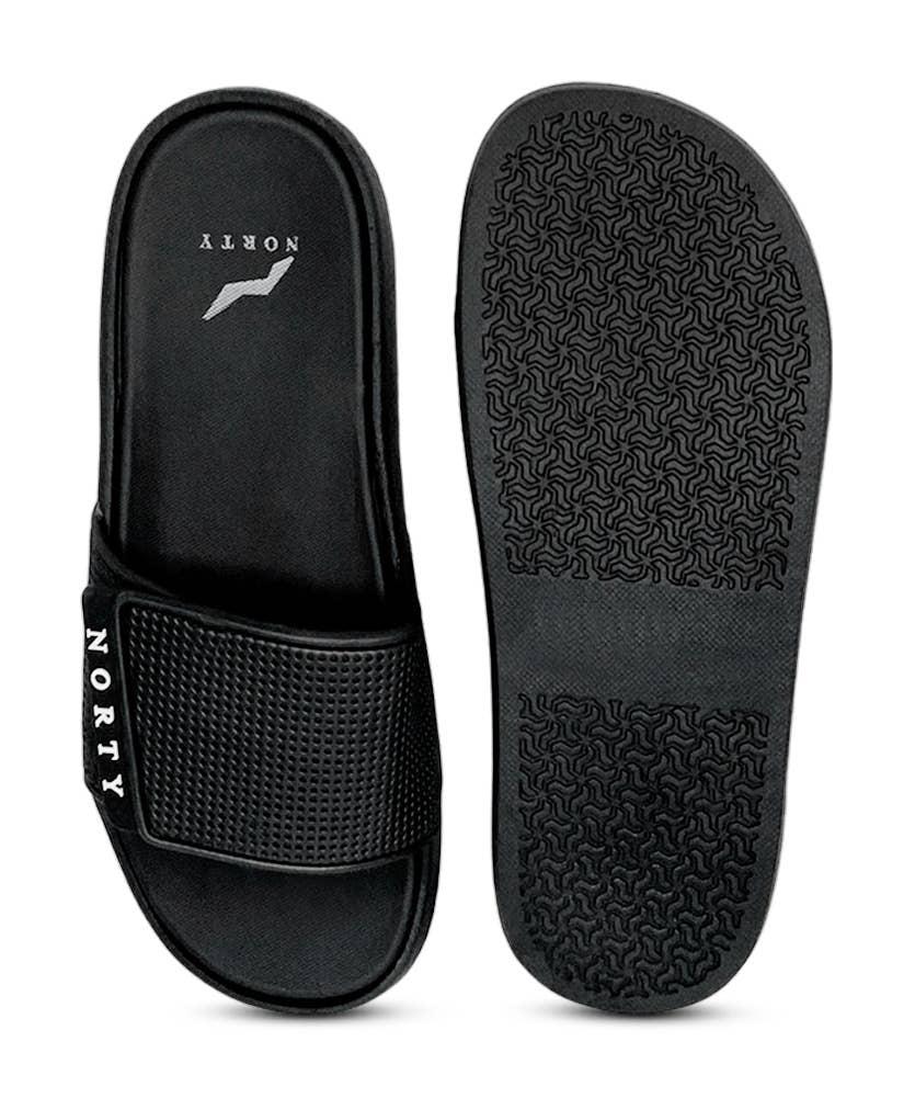 Norty MEN'S 8-13 SLIDE SANDAL BLACK Prepack 11537 image