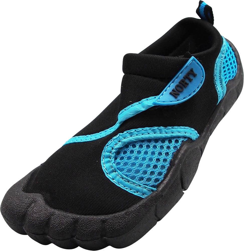 NORTY Girls 11-4 Black-Turquoise Water Shoe 39393K Prepack image