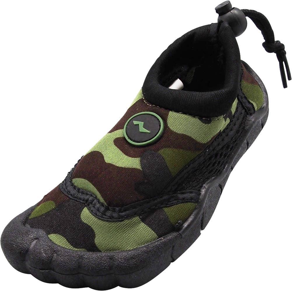 NORTY Boys 11-4 Green/Black Camo Water Shoe 38882 Prepack image