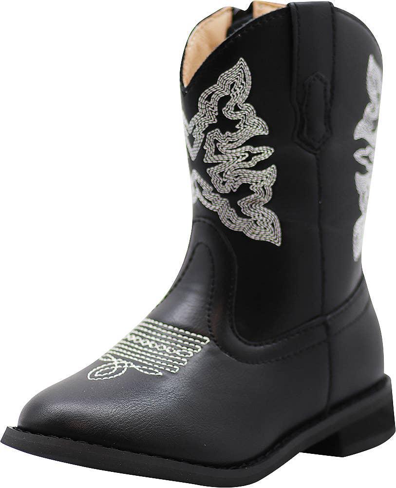 Norty Kids 11-3 Black Cowboy Boot 80010 Prepack image