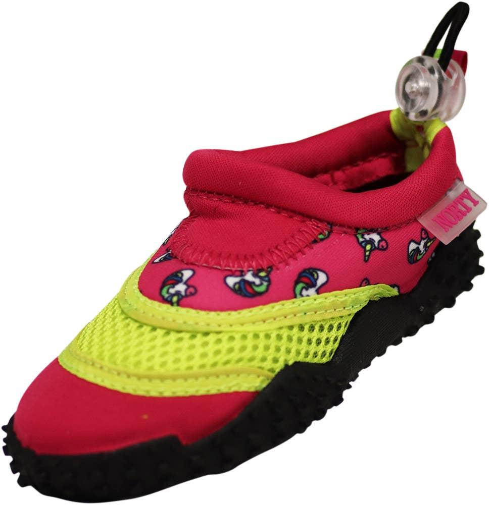 NORTY Tod Girl 5-10 Fuchsia Unicorn Water Shoe 38963 Prepack image
