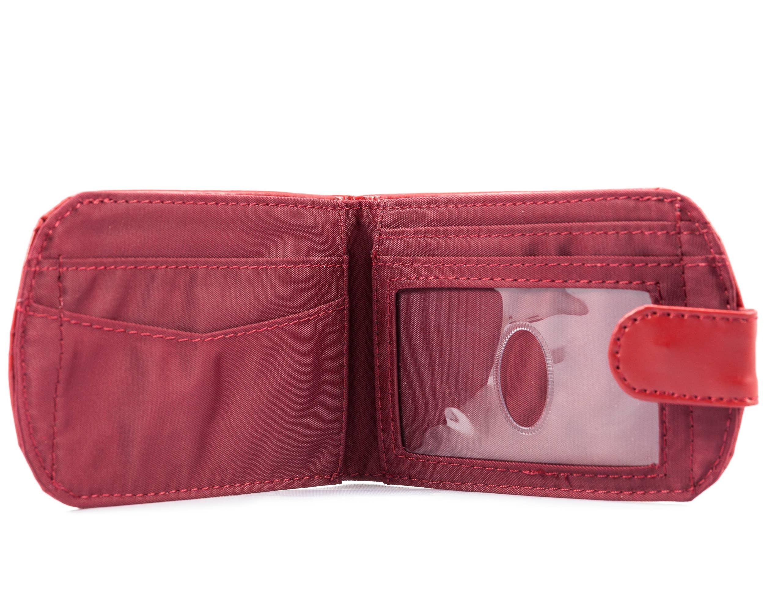 Leather Taxicat Bifold Wallet - Red
