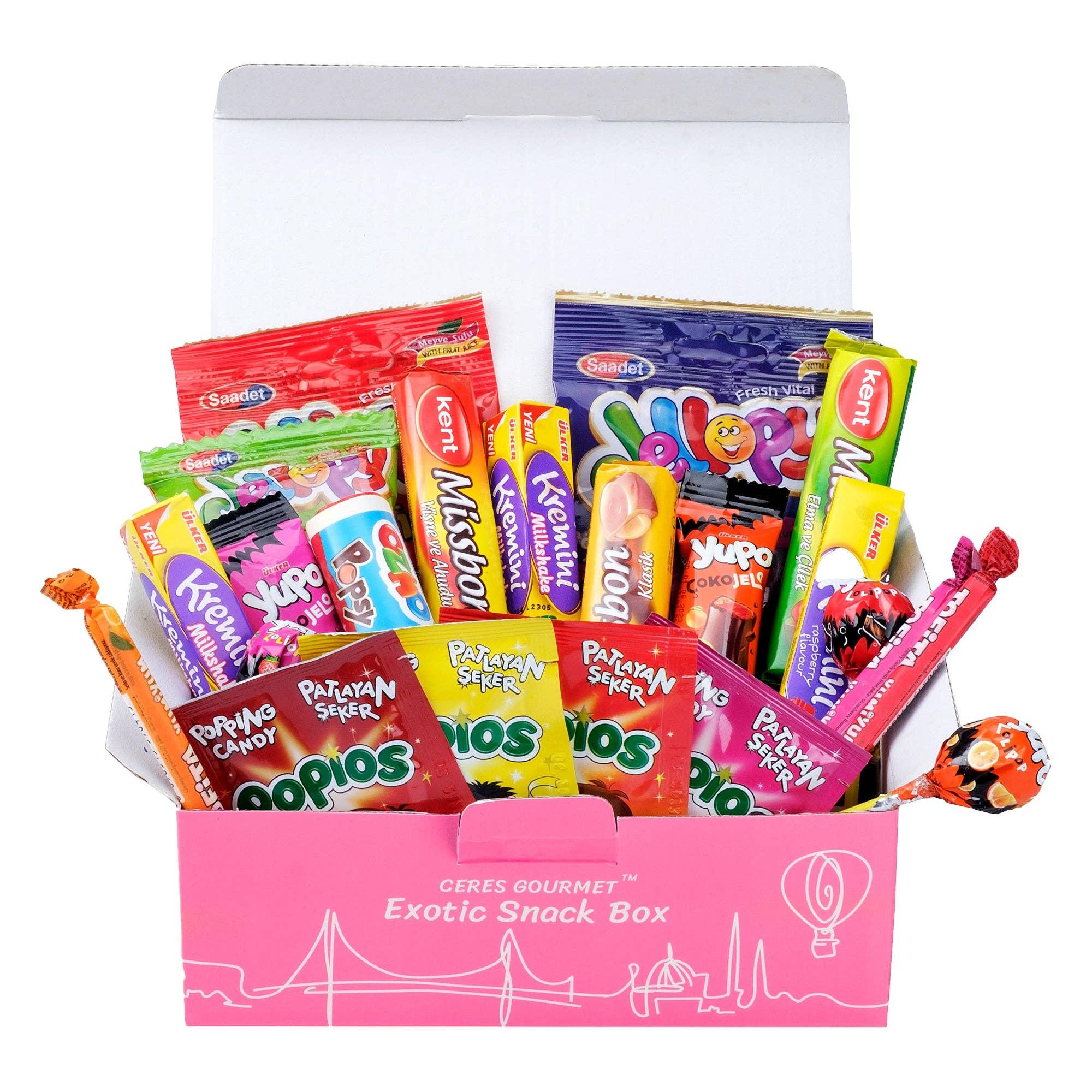 Candy Snacks Box – 40 Foreign Rare Exotic Candies image
