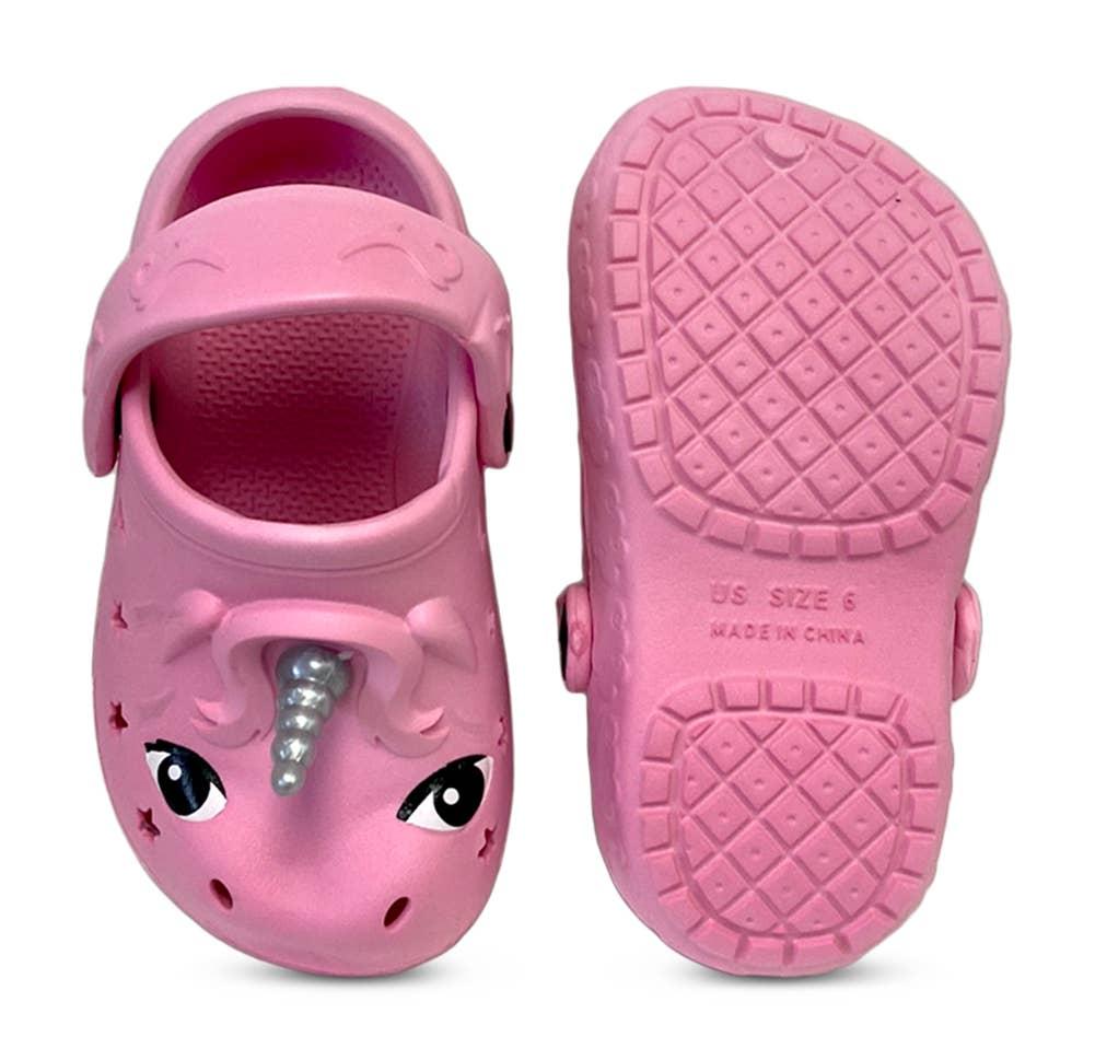 NORTY Tod Girls 6-11 Pink Unicorn Clog C1237 Prepack image