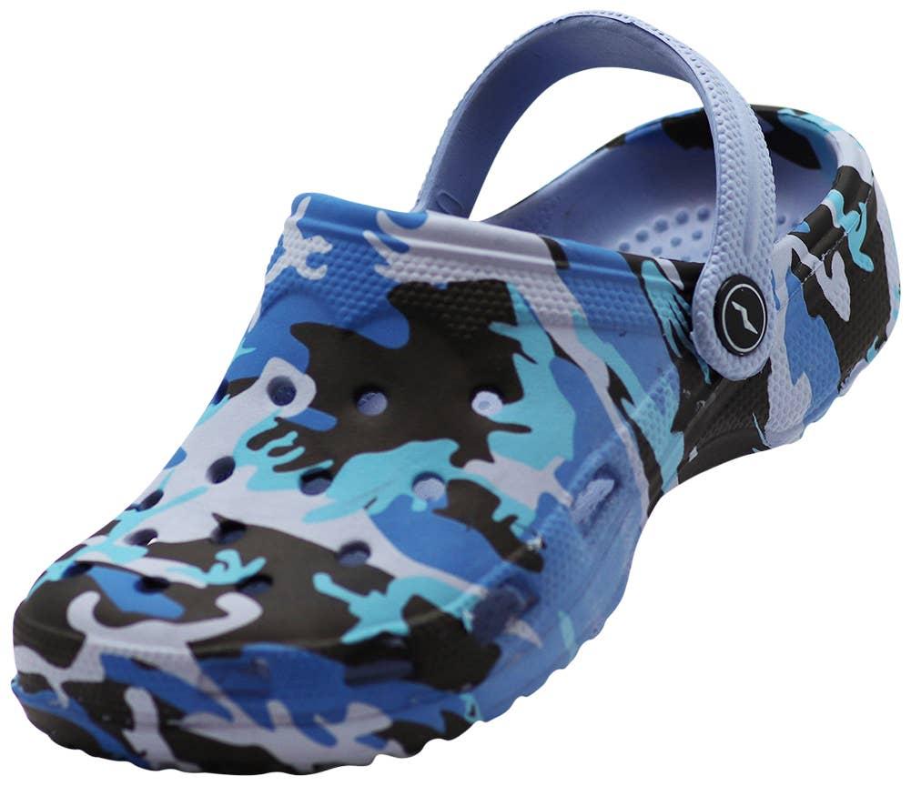 Norty Kids Toddler 6 - Kids 4 Clog Blue Camo C1080G Prepack image