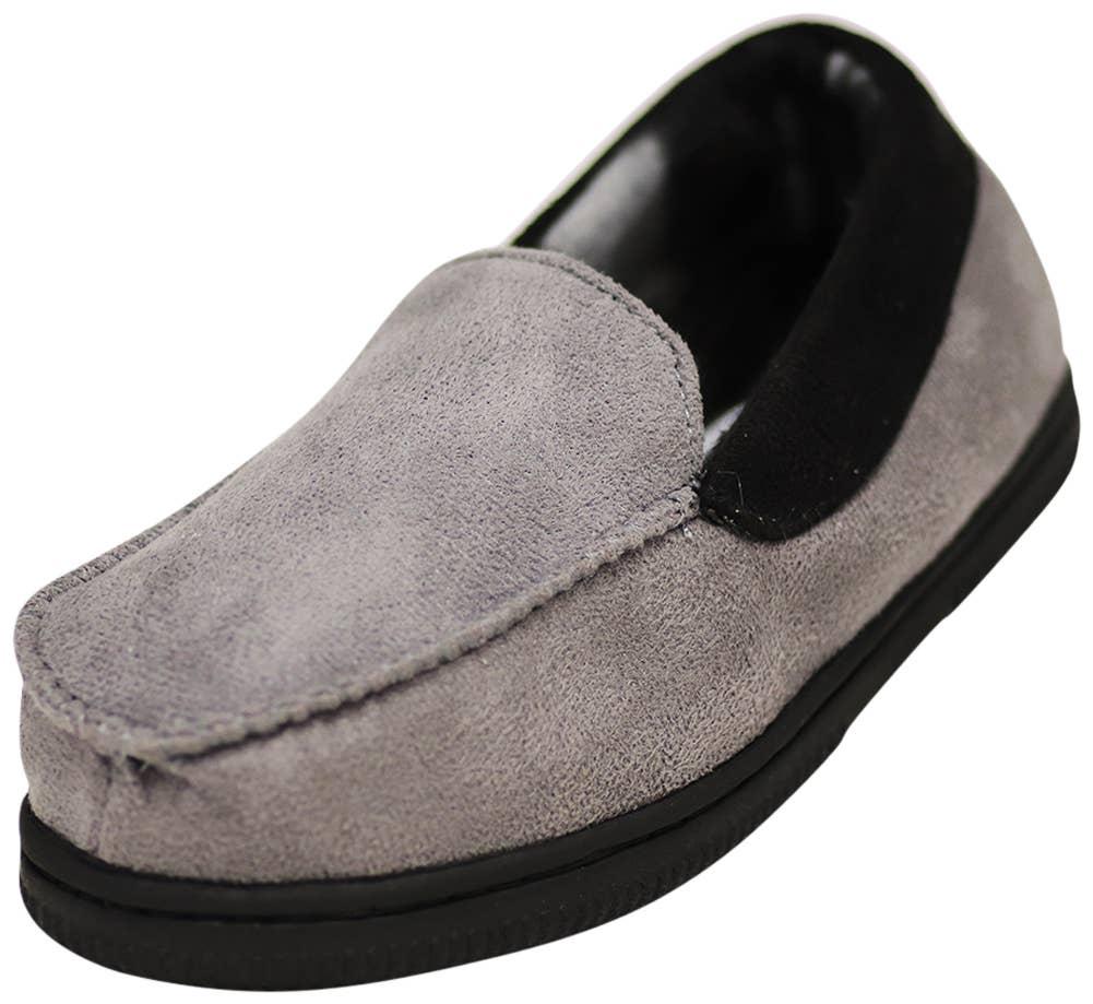 NORTY Tod Boys 6-10 Grey/Black Slippers 17503 Prepack image