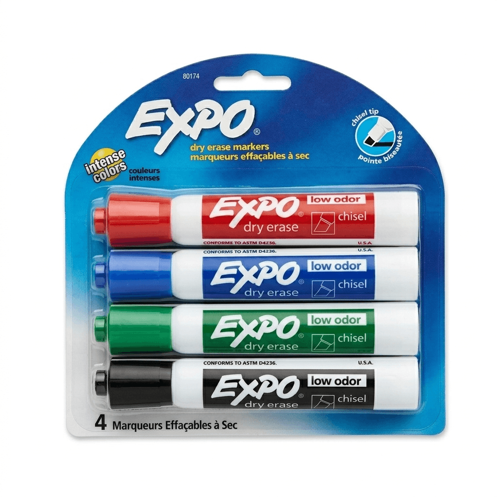 EXPO Low Odor Dry Erase Markers 4-Count, Wholesale image