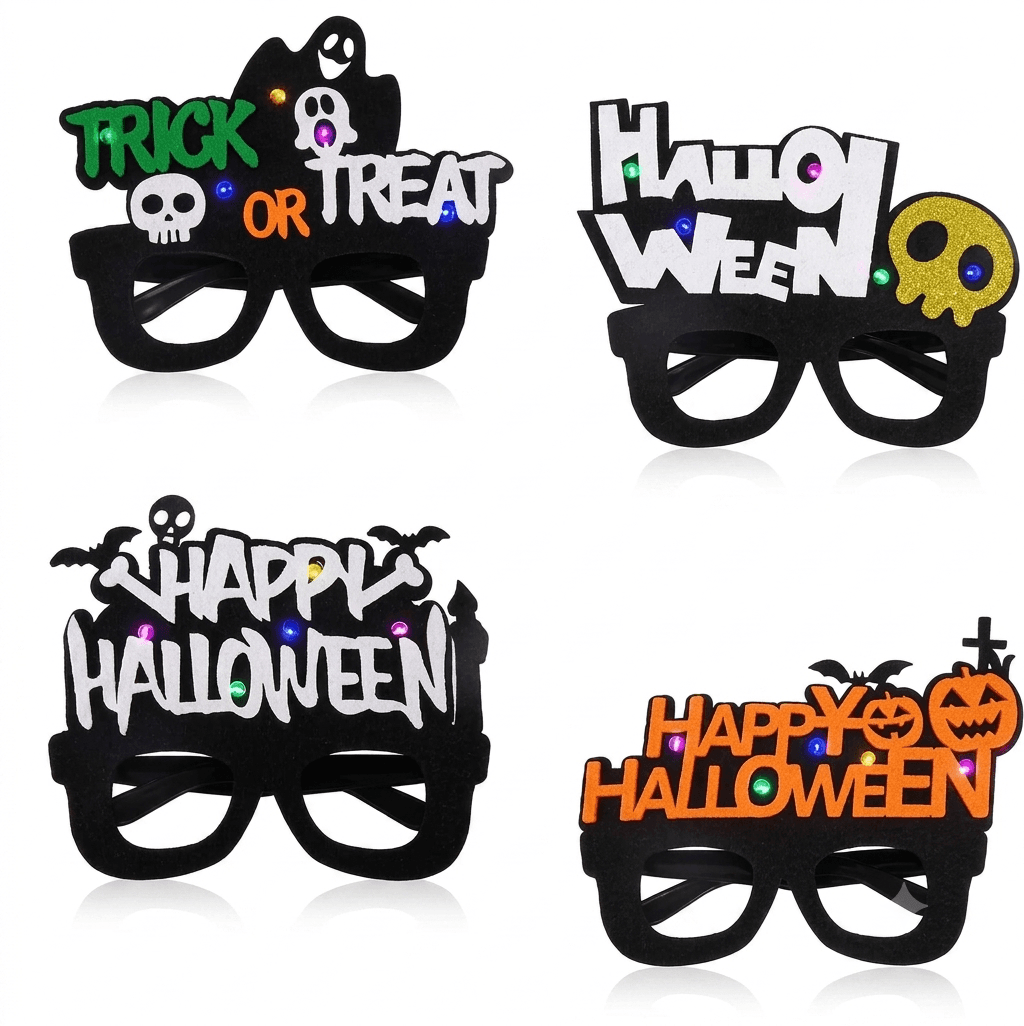 Assorted Halloween LED Light-Up Novelty Glasses, Wholesale image