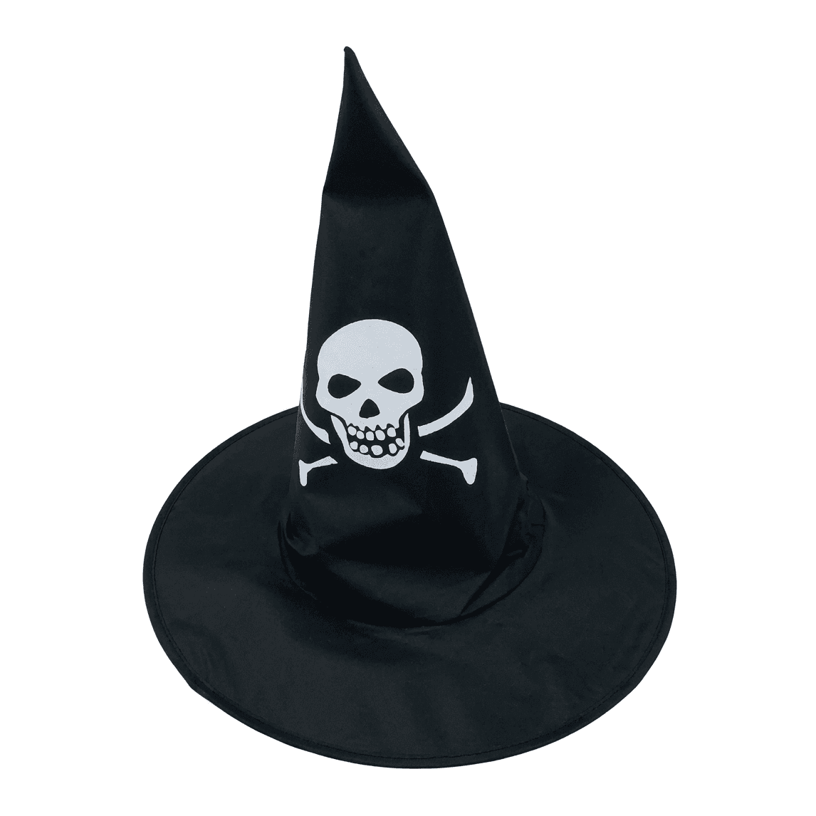 Black Skull & Crossbones Halloween Witch Hat, Wholesale image