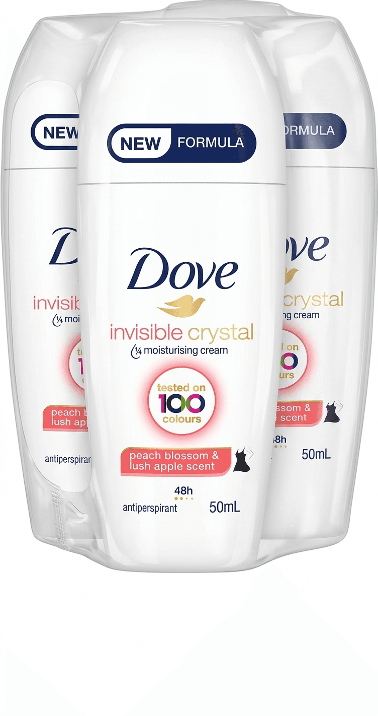 Dove Roll-on Deodorant 50ml - Peach Blossom & Lush Apple Scent, Wholesale image