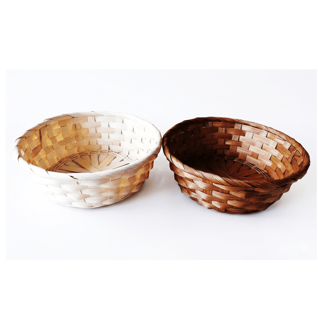 9 Inch Round Bamboo Trays, 3 Inch Deep, Wholesale