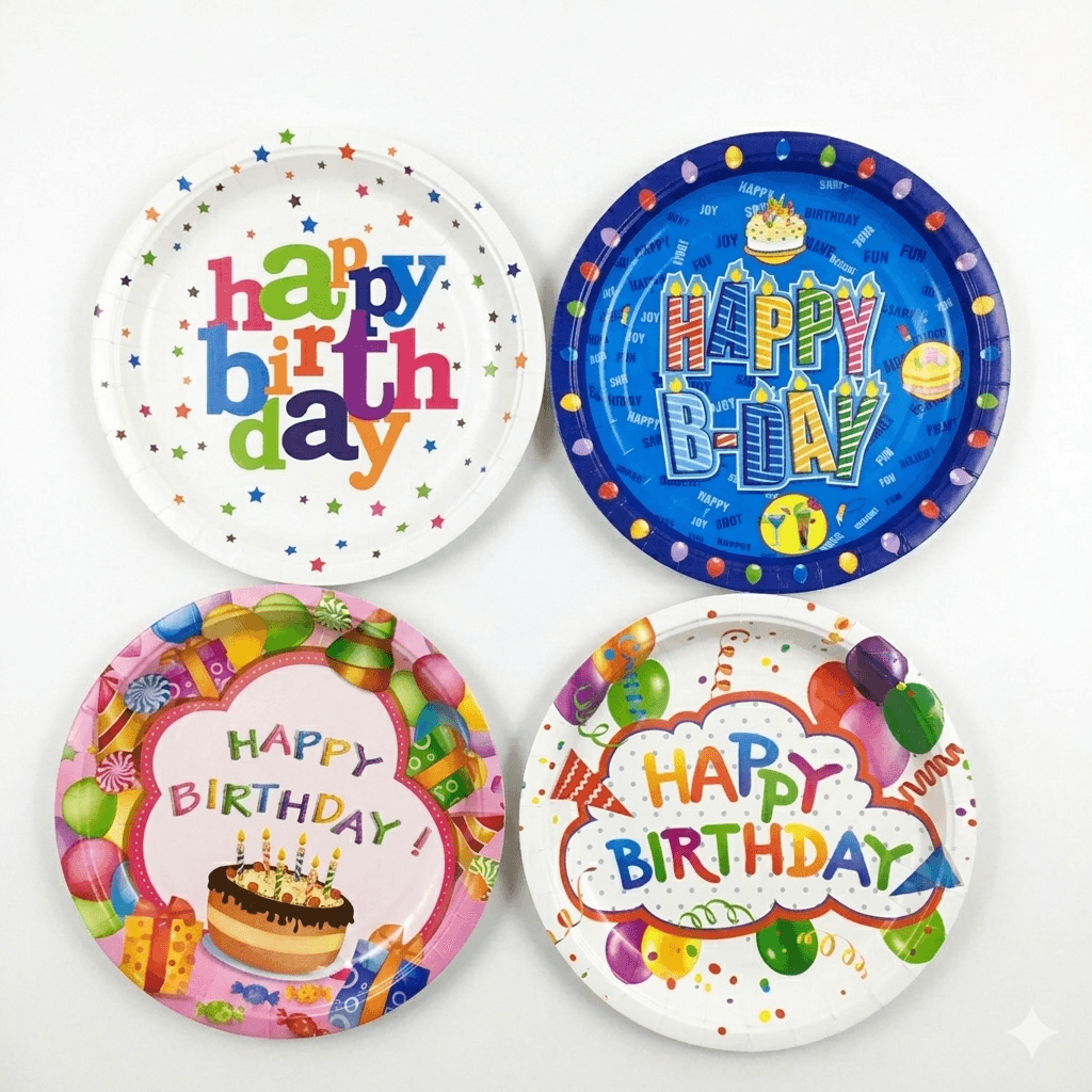 Happy Birthday 10 Inch Paper Plates 8-Count (48) image