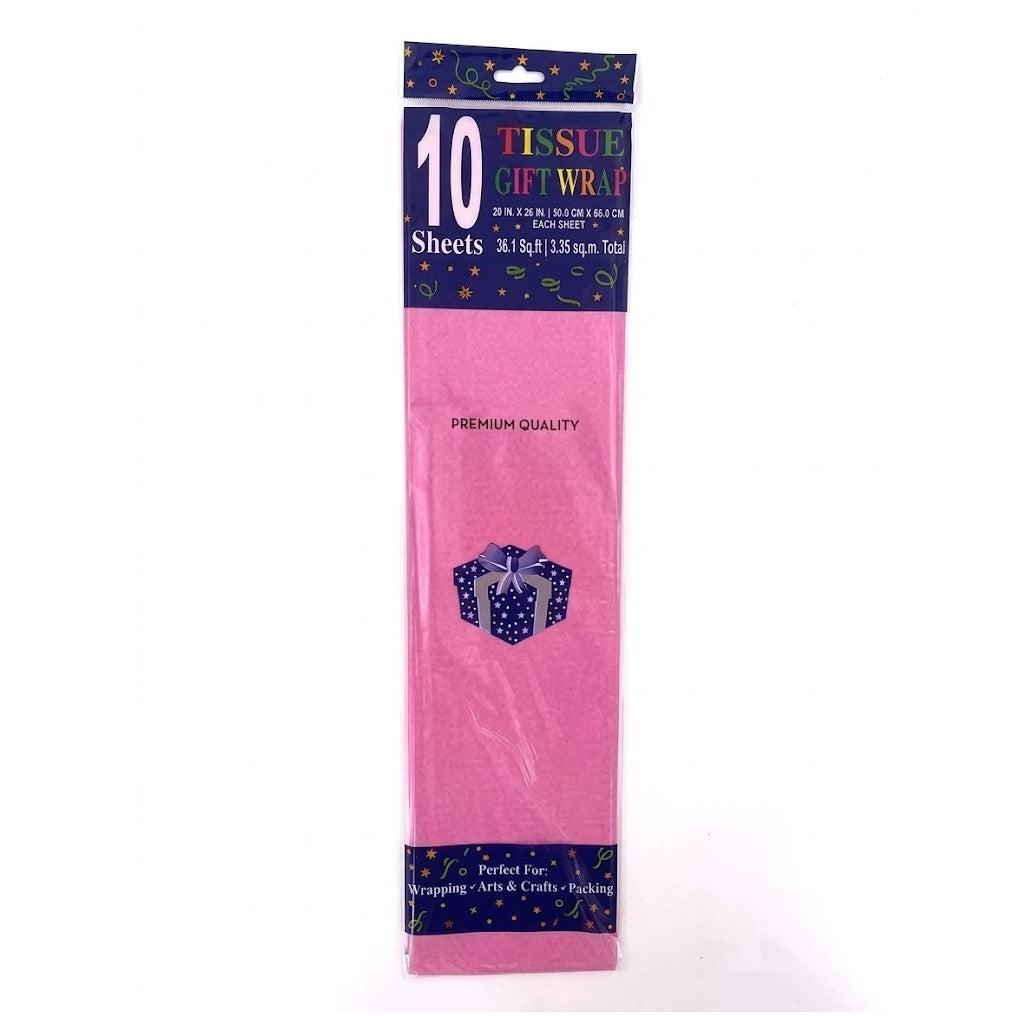 Pink Tissue Gift Wrap Paper, 20 Inch x 26 Inch, 10 Sheets, Wholesale image