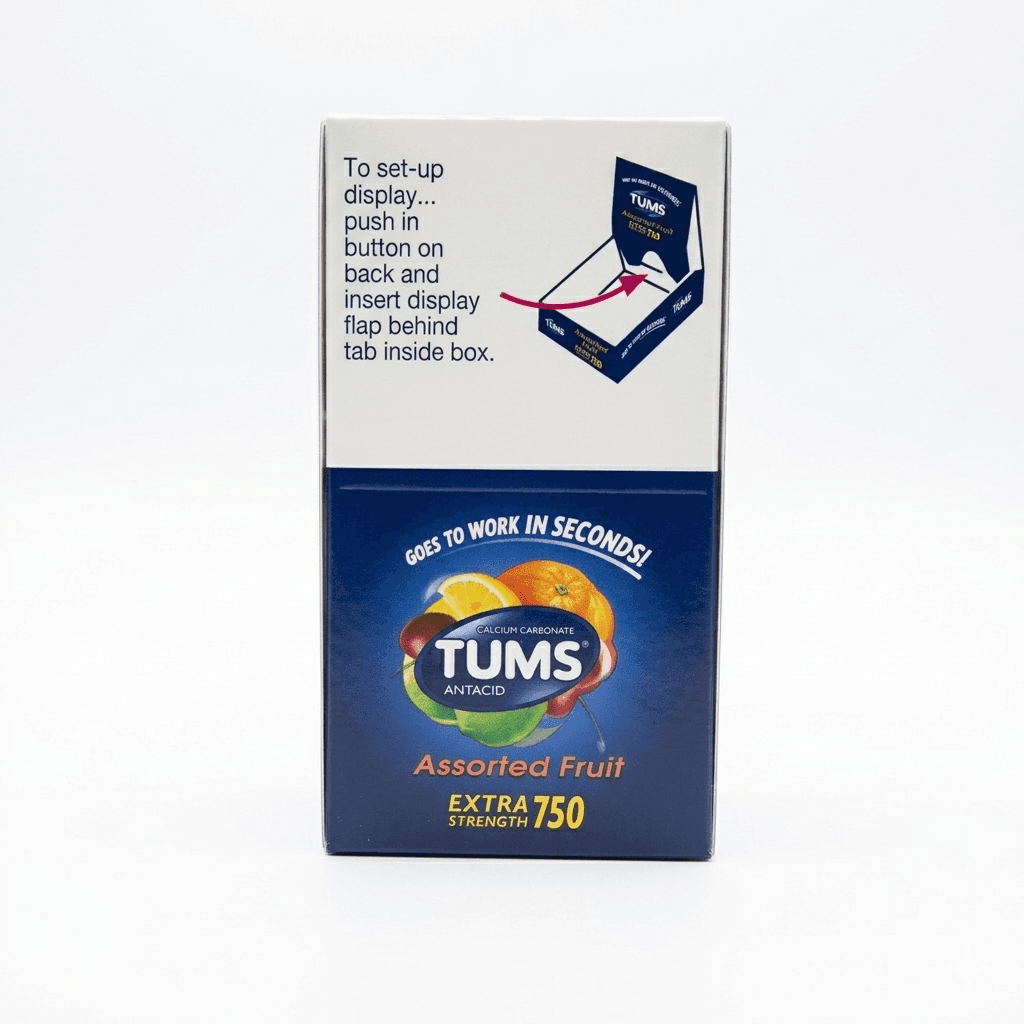 TUMS Extra Strength 750 Assorted Fruit Dispenser Box (12) image