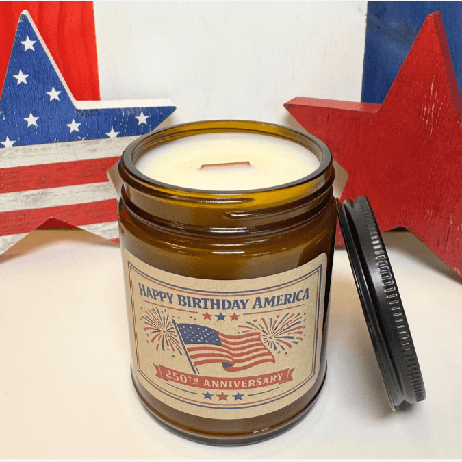 American Flag Candle image