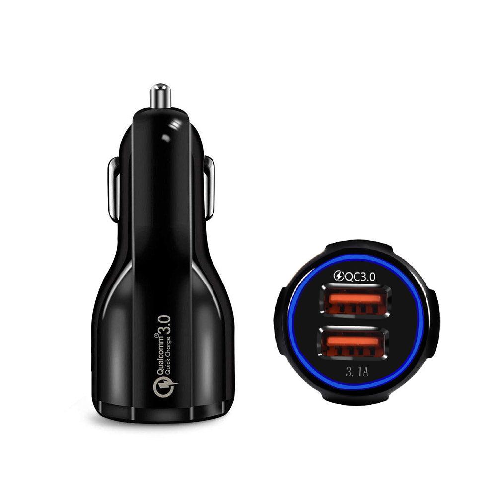 Car Charger Automobile Cigarette Adaptor, Dual USB-A Port QC 3.0 Fast Charging image