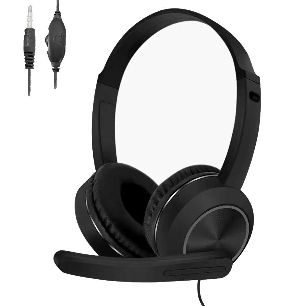 3.5mm Jack Wired Headphones, Over Ear Stereo Headset with Noise Reducing Boom Mic and in-Line Controls, for Kids Students Teachers Learning Studying and Office Work HDSET-G30 image