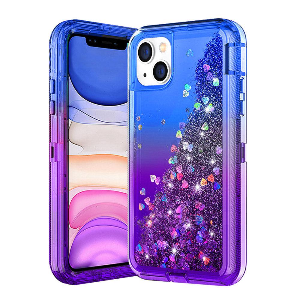 For iPhone 13 Case Heavy Duty Defender Glitter Cover TRL85