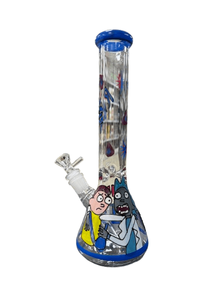 8 Inch Rick And Morty Glass Bong Pipe