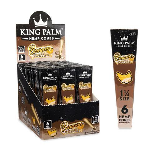 King Palm - Hemp Cones | 1 1/4 Size 6-Hemp cones| 30Packs/Display | Squeeze & POP | WR09 image