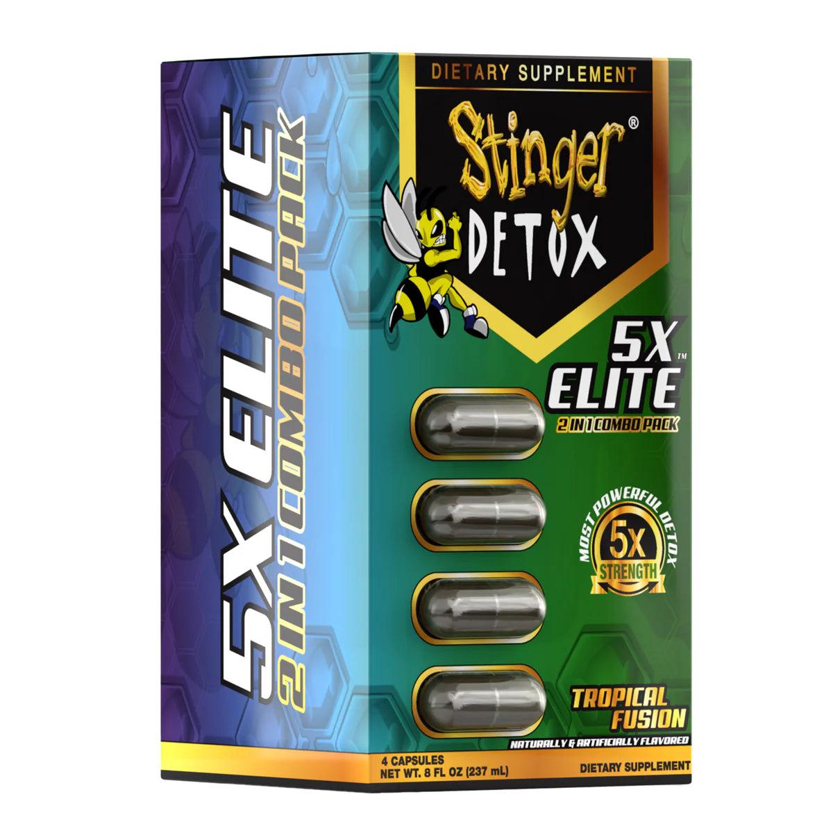 Stinger 5x Elite Combo Pack | Tropical Fusion| 5x Instant-8oz & 5x Buzz Caps 4ct image