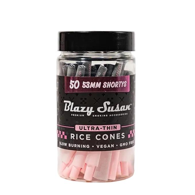 Blazy Susan Ultra Thin Rice Cones | 53MM SHORTYS 50CT JAR image
